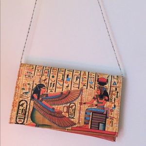 Egyptian Hieroglyphics Printed Crossbody Bag